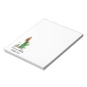 レッドヘッドハイカーバックパックピンナップガールメモ帳 ノートパッド (回転)