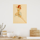 レッドヘッドハワイアンのコスチュームのピン留め ポスター (キッチン)