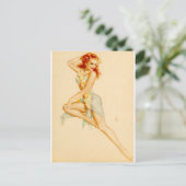 レッドヘッドハワイアンのコスチュームのピン留め ポストカード (スタンド正面)