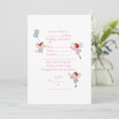 レッドヘッドフェアリーズ誕生日招待状 招待状 (スタンド正面)