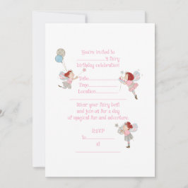 レッドヘッドフェアリーズ誕生日招待状 招待状