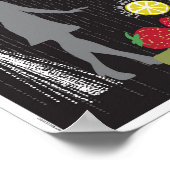 レッドヘッドマルティーニストロベリーカクテル ポスター (角)