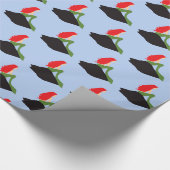 レッドヘッドマーメイドシッティングサンダー_コーブ ラッピングペーパー (角)