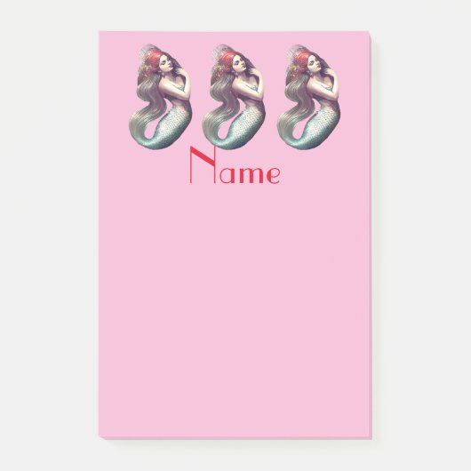 レッドヘッドマーメイド美しいサンダー_コーブ ポストイット (正面)