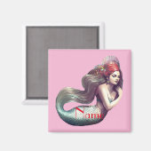 レッドヘッドマーメイド美しいサンダー_コーブ マグネット (正面/裏面)