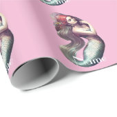 レッドヘッドマーメイド美しいサンダー_コーブ ラッピングペーパー (ロールコーナー)