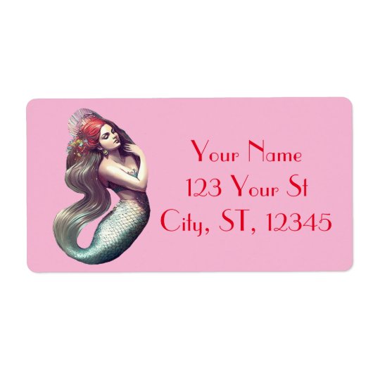 レッドヘッドマーメイド美しいサンダー_コーブ ラベル (正面)