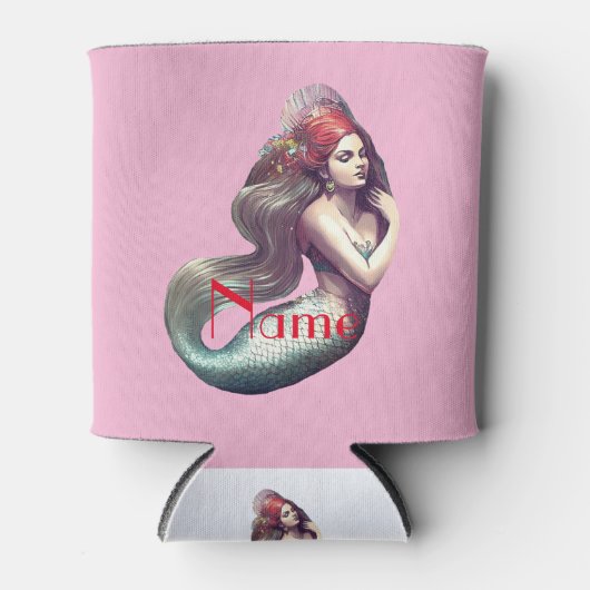 レッドヘッドマーメイド美しいサンダー_コーブ 缶クーラー (正面)