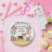 レッドヘッドライペンブロークウェルシュコーギーハッピーバースデー ペーパープレート (パーティー)