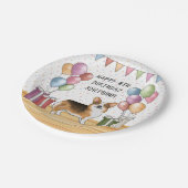 レッドヘッドライペンブロークウェルシュコーギーハッピーバースデー ペーパープレート (アングル)