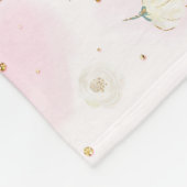 レッドヘパーソナライズされたッドバレリナピンクフローラ フリースブランケット (角)