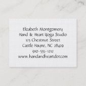 レッドヘンナハンズヨガスタジオビジネスカード 名刺 (裏面)