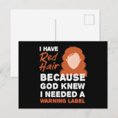 レッドヘ警告ッドのラベルMc1r赤毛 ポストカード (正面/裏面)