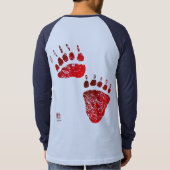 レッドベアーポーズ(フロント&バック) -長袖T型 Tシャツ (裏面)