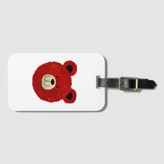 レッドベア ラゲッジタグ (正面横)