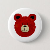 レッドベア 缶バッジ (正面)