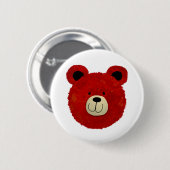 レッドベア 缶バッジ (正面&裏面)