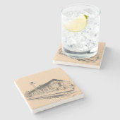 レッドベイデポ大理石コースター ストーンコースター (横)