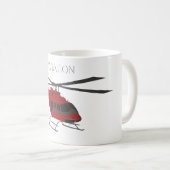 レッドベクターヘリコプター コーヒーマグカップ (正面右)