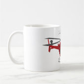 レッドベクターヘリコプター コーヒーマグカップ (左)