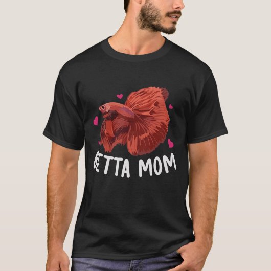 レッドベタママ シャム闘魚愛好家 美意識 Tシャツ (正面)