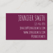 レッドベットバンチベジタリアンビーガンシェフカテラー 名刺 (裏面)