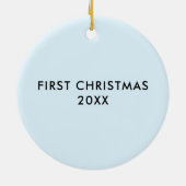 レッドベビースニーカーオーナメントクリスマスプレゼントラベル セラミックオーナメント (裏面)