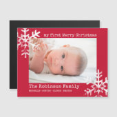 レッドベビーホリデイ初めてのクリスマスフォトスノーフレーク (正面/裏面)