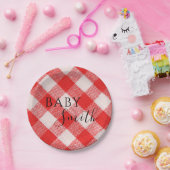 レッドベビーQベビーシャワーバーベキューBBQ ペーパープレート (パーティー)