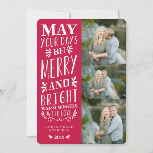 レッドベメリータイプホリデイ シーズンカード (正面)