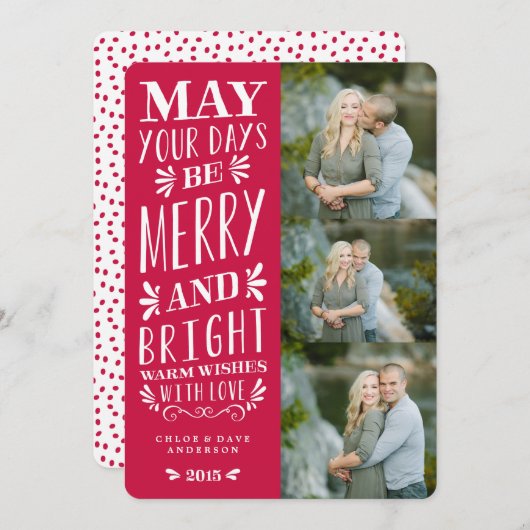 レッドベメリータイプホリデイ シーズンカード (正面/裏面)