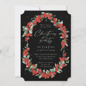 レッドベリエレガントー+ユーカリプトゥスクリスマスパーティー 招待状 (正面)