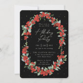 レッドベリエレガントー+ユーカリプトゥスホリデーパーティー 招待状 (正面)