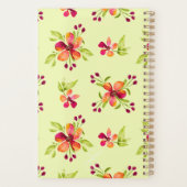 レッドベリパーソナライズされたー開花オングリーンプランナー プランナー手帳 (裏面)