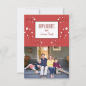 レッドベリモダンーホリデーフォトカード 招待状 (正面)