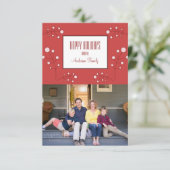 レッドベリモダンーホリデーフォトカード 招待状 (スタンド正面)