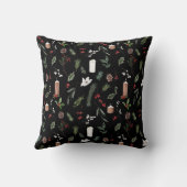 レッドベリモダンー植物性リースクリスマス クッション (裏面)