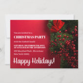 レッドベリーとミスタントー、クリスマスパーティー招待状 案内状 (正面)