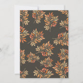 レッドベリーと離れズブラウンサンクスギビング 招待状 (裏面)