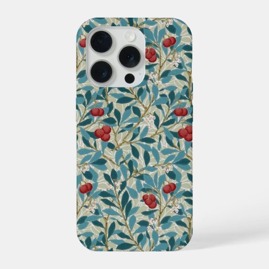 レッドベリーの樹 ウィリアム・モリス iPhoneケース (裏面)