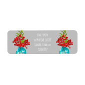 レッドベリーの水彩画 ラベル (正面)