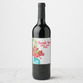 レッドベリーの水彩画 ワインラベル (正面)