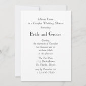 レッドベリーアンドフロストカップルウェディングシャワー 招待状 (裏面)