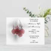 レッドベリーウィンターウェディングアニバーサリーパーティー 招待状 (スタンド正面)