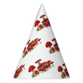 レッドベリーガーデングリーンリートースツール魔法キノコ パーティーハット (左)