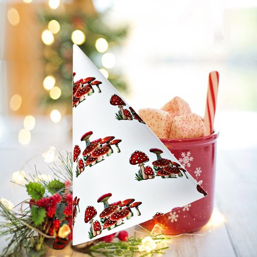 レッドベリーガーデングリーンリートースツール魔法キノコ パーティーハット