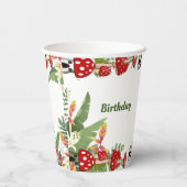 レッドベリーガーデントースツールキッズ1st誕生日パーティー 紙コップ (裏面)