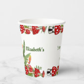 レッドベリーガーデントースツールキッズ1st誕生日パーティー 紙コップ (正面)