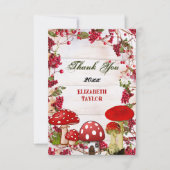 レッドベリーガーデントーストイレグリーンリー魔法キノコ サンキューカード (正面)