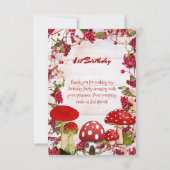 レッドベリーガーデントーストイレグリーンリー魔法キノコ サンキューカード (裏面)